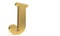 J gold romantic alphabet, 3d rendering