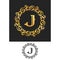 J Letter logo Wreath Swirl logos Symbol design