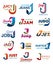 J letter vector business identity