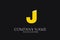J Letter yellow logo alphabet
