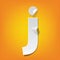 J lowercase letter fold english alphabet New design