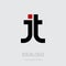 J and T initial logo. JT initial monogram logotype. TJ - Vector design element or icon