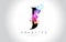 J Vibrant Creative Leter Logo Design with Colorful Smoke Ink Flo