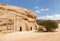 Jabal Al Banat, one of the largest clusters of tombs in Hegra with 29 tombs that have skillfully carved facades