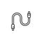 Jack cable outline icon