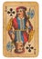 Jack of Clubs old grunge soviet style playing card