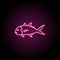 Jack crevalle neon icon. Simple thin line, outline vector of fish icons for ui and ux, website or mobile application