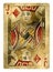 Jack of Diamonds Vintage playing card isolated on white
