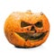 Jack lantern for Halloween made of rotten pumpkin