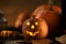 Jack o Lantern - autumn Halloween holiday concept background