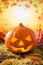 Jack O\'Lantern in an autumn nature still life