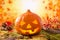 Jack O\'Lantern in an autumn nature still life