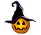 Jack-O-Lantern Black Witch Hat