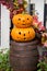 Jack-o`-lantern or Halloween pumpkin .One of the symbols of Halloween