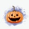 Jack o lantern halloween pumpkin. watercolor illustration. vector illustration.