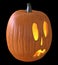 Jack O` Lantern Pumpkin isolated on black background 3D illustration