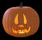 Jack O` Lantern Pumpkin isolated on black background 3D illustration