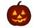 Jack-O-Lantern Pumpkin with White Background