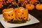 Jack-o-Lantern Stuffed Peppers