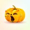 Jack-o-lantern, terrible facial expression pumpkin