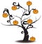 Jack-o-lantern tree in Halloween festival, create
