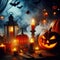 Jack O\\\' Lanterns sit ready to scare on Halloween