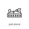 Jack plane icon. Trendy modern flat linear vector Jack plane icon on white background from thin line Construction collection
