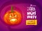 Jack pumpkin night party invitation