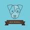 Jack russel breed dog logo design