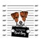Jack Russell Terrier prisoner. Arrest photo. Police placard, Police mugshot, lineup. Police department banner. Dog. Vector.