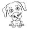 Jack Russell Terrier. Vector illustration of a sketch Ukrainian dog named Patron. Cute puppy. Beautiful domestic dog