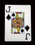 Jack of spades card with clipping path