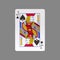 Jack of spades. Isolated on a gray background. Gamble. Playing cards