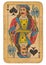 Jack of Spades old grunge soviet style playing card