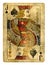 Jack of Spades Vintage playing card - isolated on white