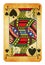 Jack of Spades Vintage playing card - isolated on white