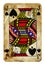 Jack of Spades Vintage playing card - isolated on white