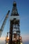 Jack Up Drilling Rig With The Crane During Tw