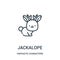 jackalope icon vector from fantastic characters collection. Thin line jackalope outline icon vector illustration