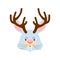 Jackalope isolated. Hare with antlers mythical animal. vector illustration