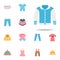 Jacket color icon. Clothes icons universal set for web and mobile