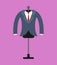 Jacket fitting mannequin tailor isolated. Vector illustration.