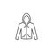 jacket, hoodie clothes dress icon. Element of clothes icon for mobile concept and web apps. Thin line jacket, hoodie clothes dress