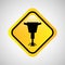 jackhammer construction icon metal yellow design