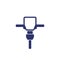 jackhammer, drill icon on white