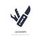 jackknife icon on white background. Simple element illustration from Construction and tools concept