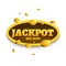 Jackpot gambling retro banner decoration. Business jackpot decoration. Winner sign lucky symbol template with coins money