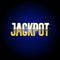Jackpot golden inscription - casino and big win poster
