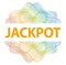 Jackpot - Guilloche rosette with text on white background