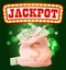 Jackpot or Money, Casino Gambling, Dollar in Sack